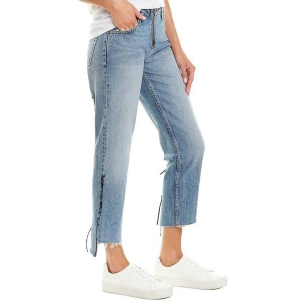 GRLFRND Renn Stitched Mid Rise Waist Jeans - Picture 1 of 8